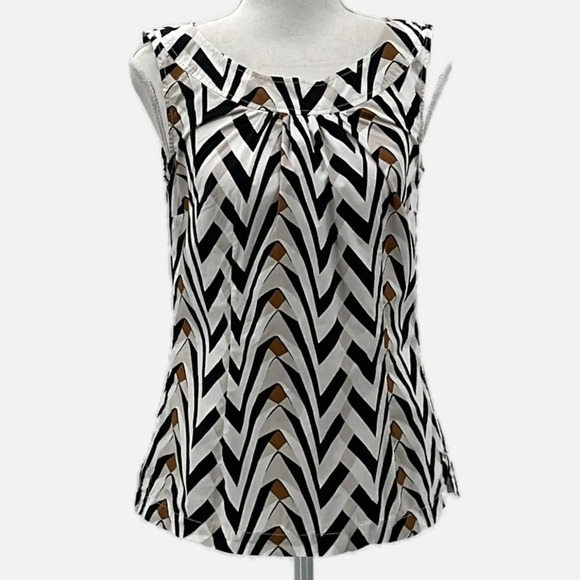 Bogner Sleeveless Cotton Side Zip Blouse - Size 8 (US) - Picture 1 of 6